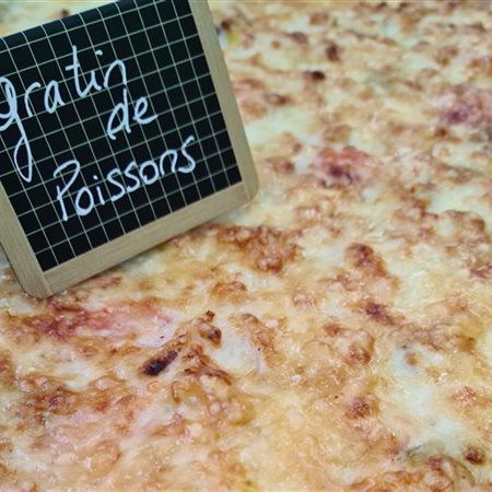 Gratin de Poissons  épinard et ricotta (1 portion environ 200gr) "Maison"