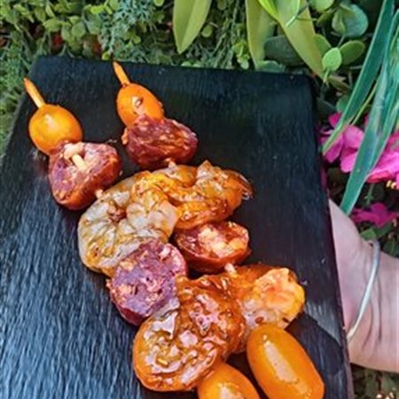 Brochette gambas décortiquée et chorizo 